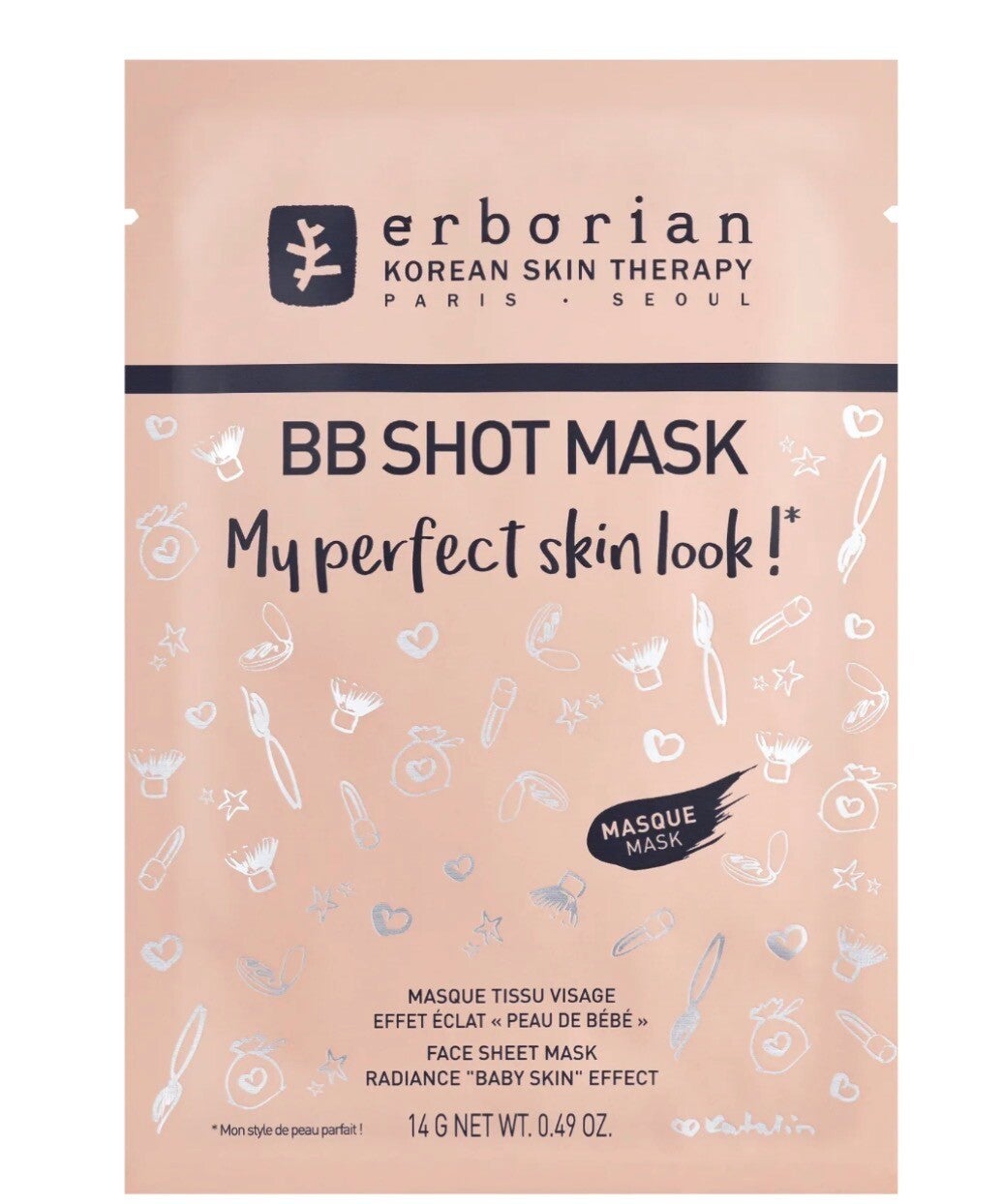 Erborian – BB Shot Mask Masque Tissu Effet BB – 14 g