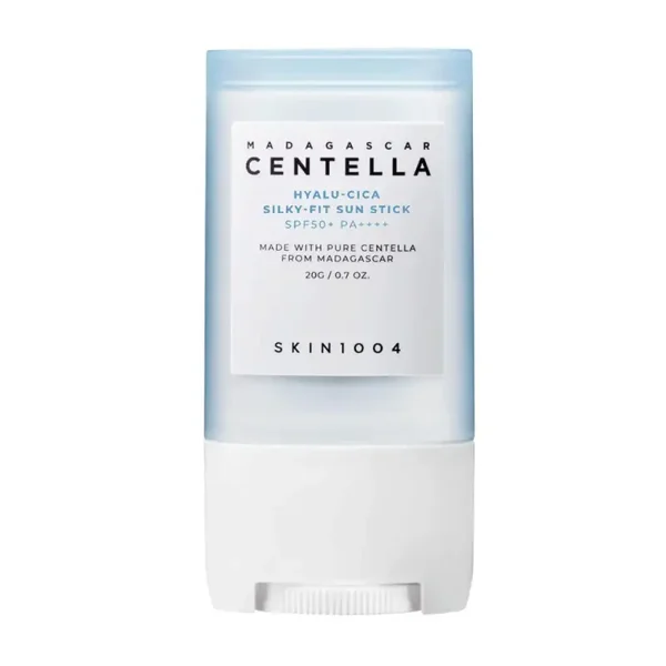 SKIN1004 Madagascar Centella Hyalu-Cica Silky-Fit Sun Stick SPF50+ PA++++ 20 g – Stick Solaire Soyeux