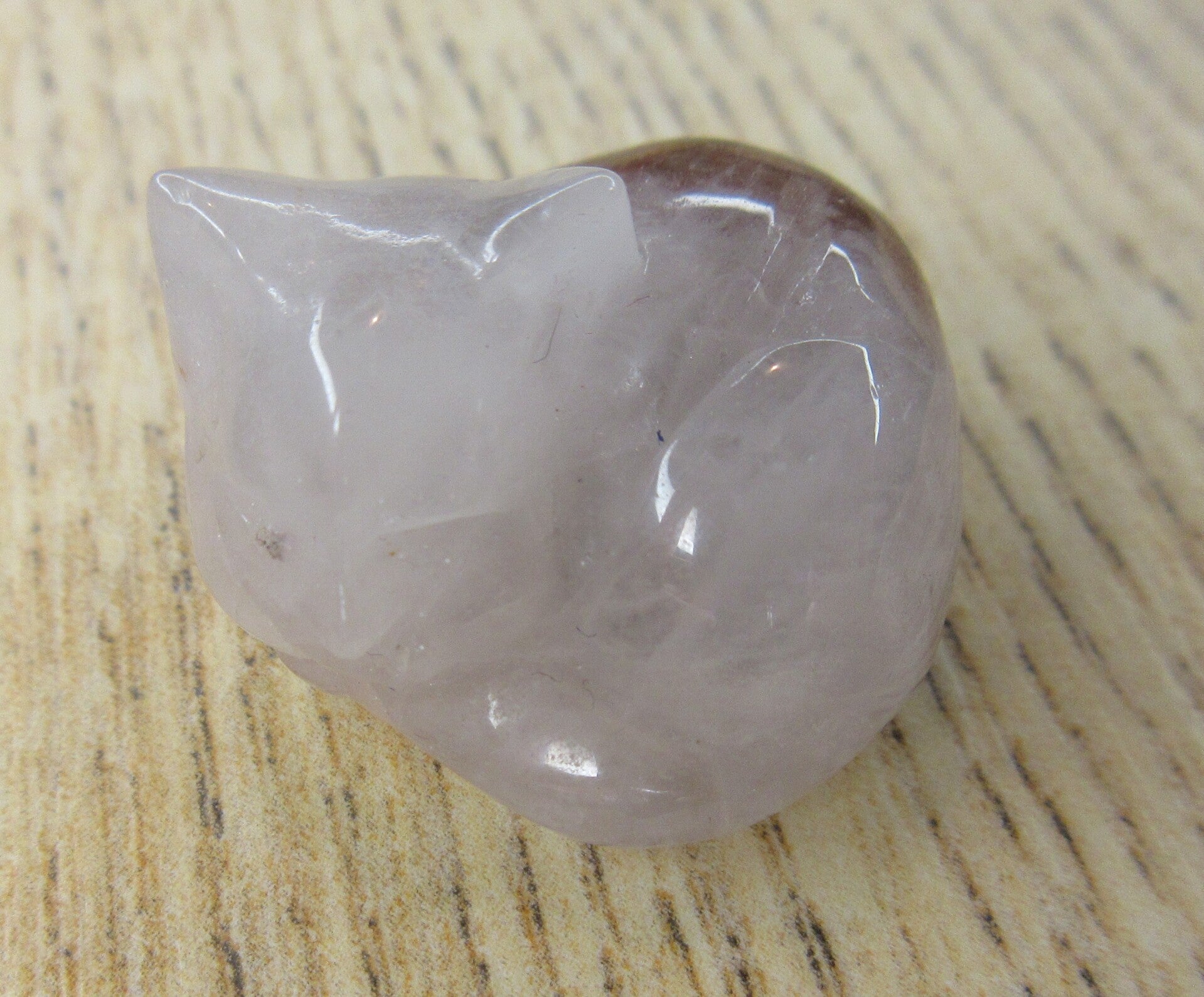 Kat Liggend klein Hematoide kwarts (#328)