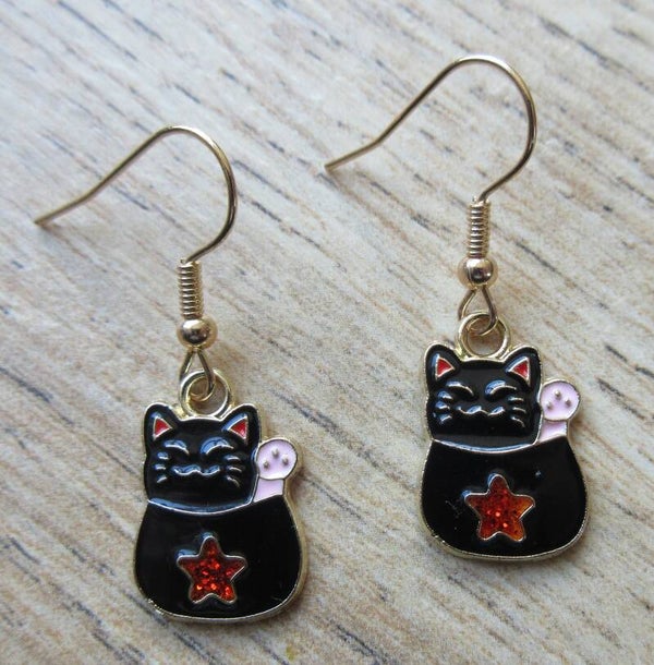 Oorbellen kat goudkleurig 7