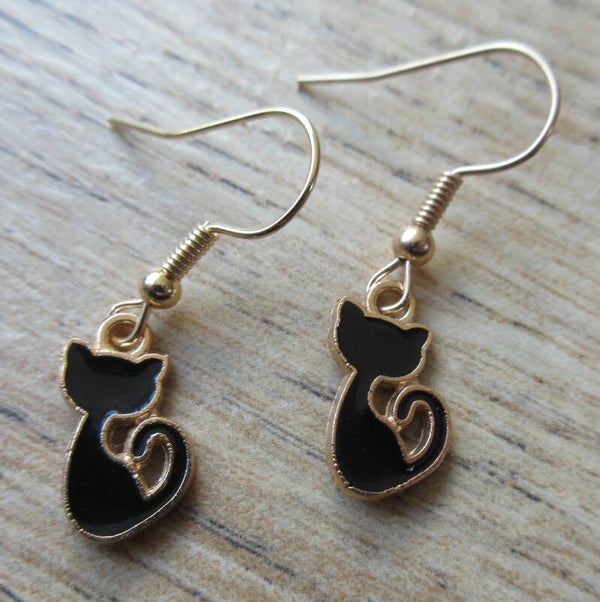 Oorbellen kat goudkleurig  8