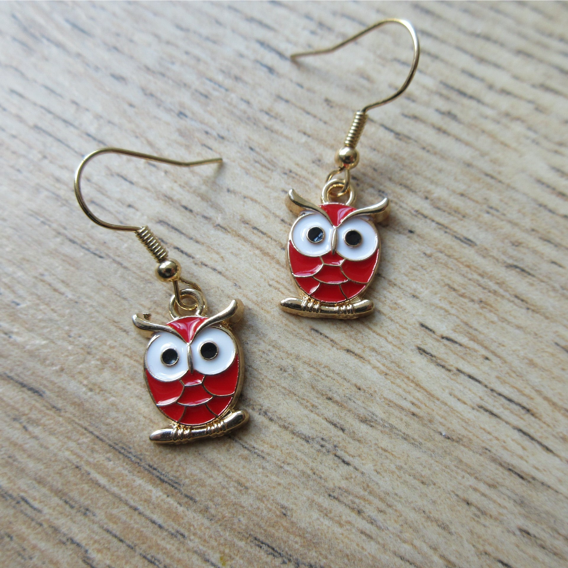 Oorbellen Uiltje Rood