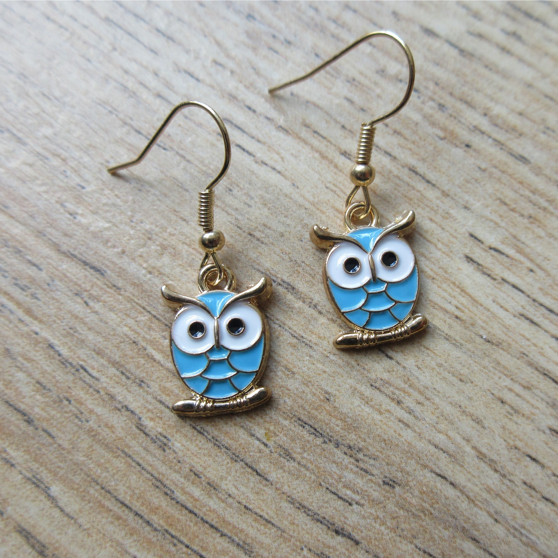 Oorbellen Uiltje Blauw