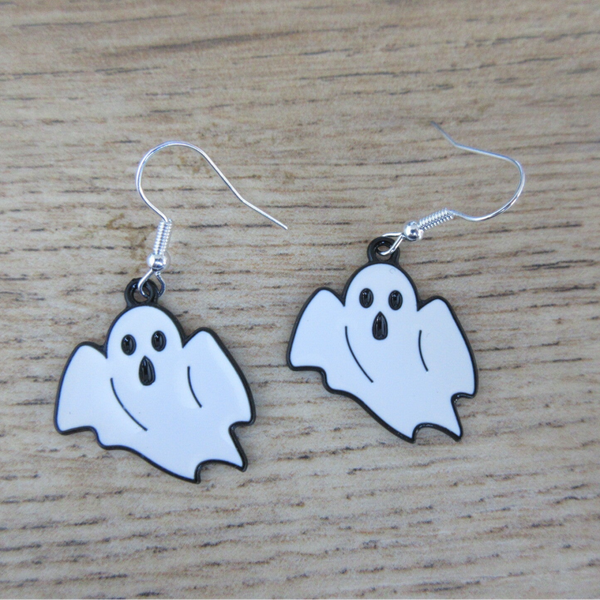 Oorbellen Spook wit