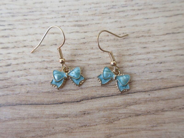 Oorbellen Strikje Blauw