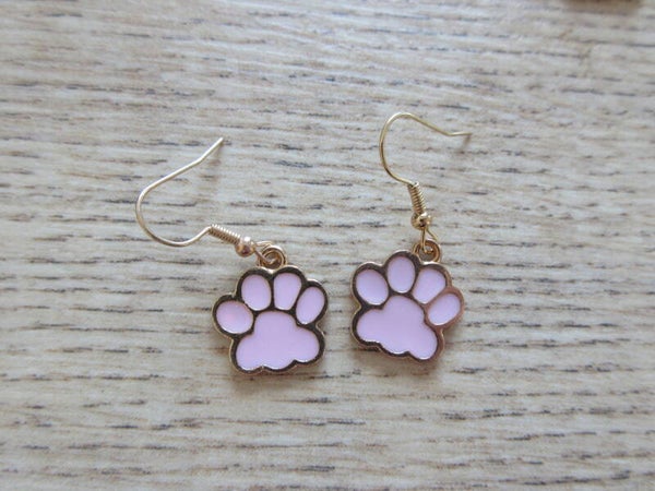 Oorbellen Pootafdruk  Licht Roze