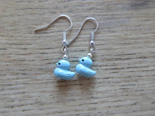 Oorbellen Eendje Ijzer Licht Blauw