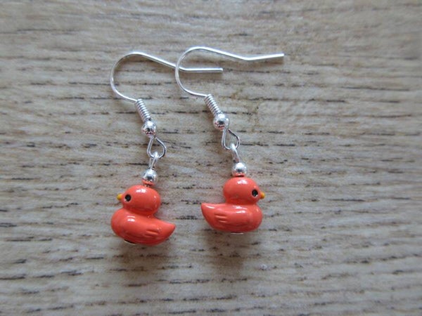 Oorbellen Eendje Ijzer Oranje