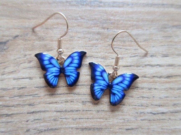 Oorbellen Vlinders Blauw
