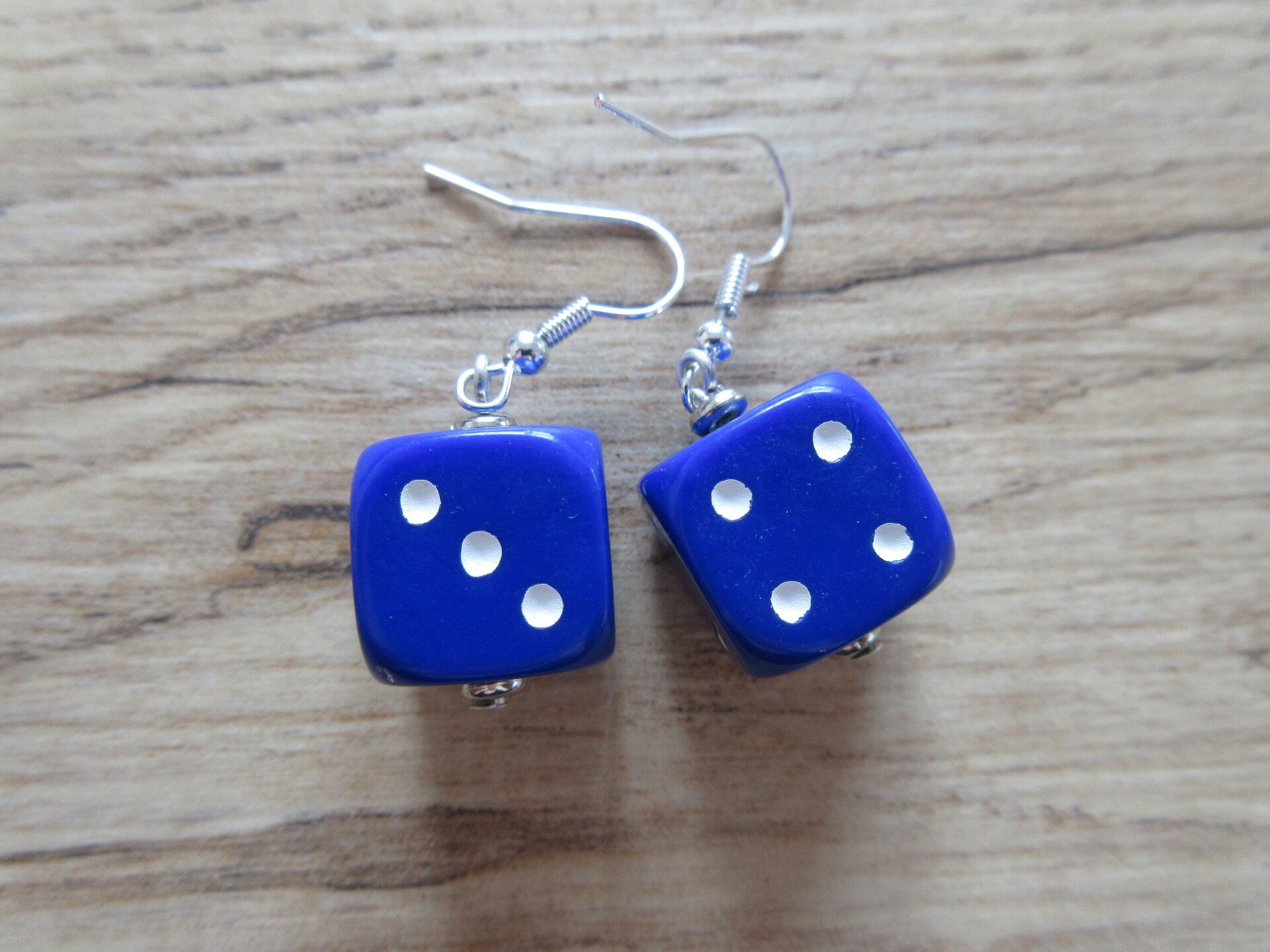Oorbellen Dobbelstenen Blauw
