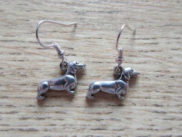 Oorbellen Hond  Teckel plat