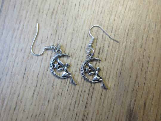 Oorbellen Fee op maan