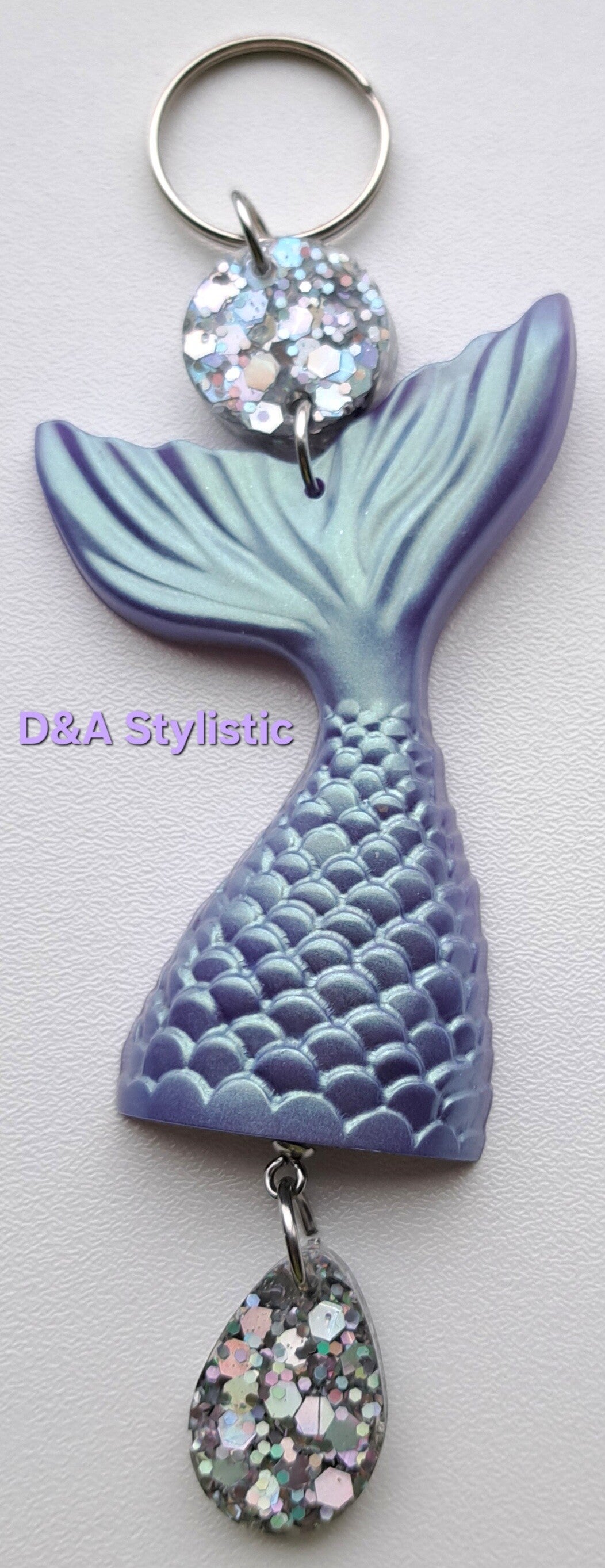 Tassenhanger Mermaidtail Metallic Purple