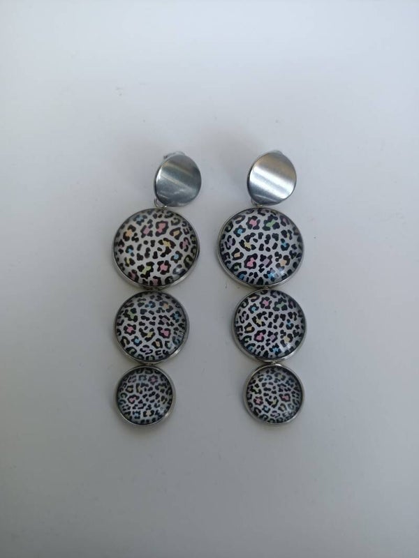 Multi Colour Panther Earrings