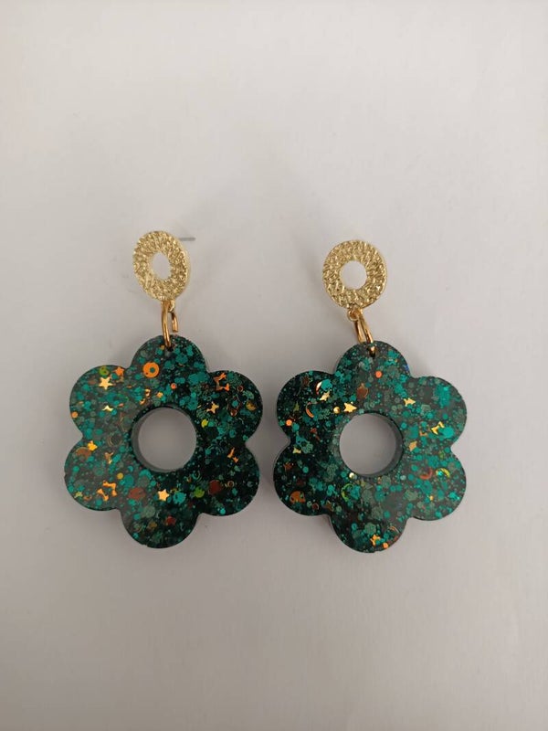 In to the Woods Flower Earrings