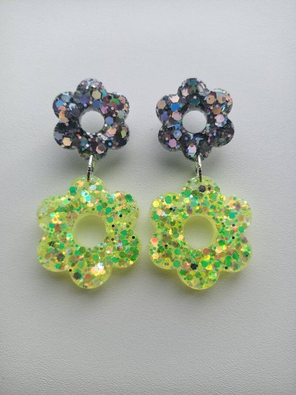 Yellow Sensation Flower Earrings