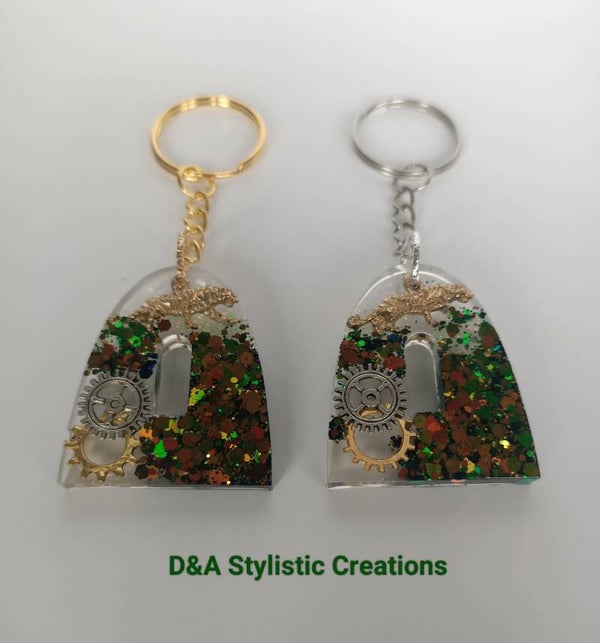 Golden Cameleon Panther Keychain