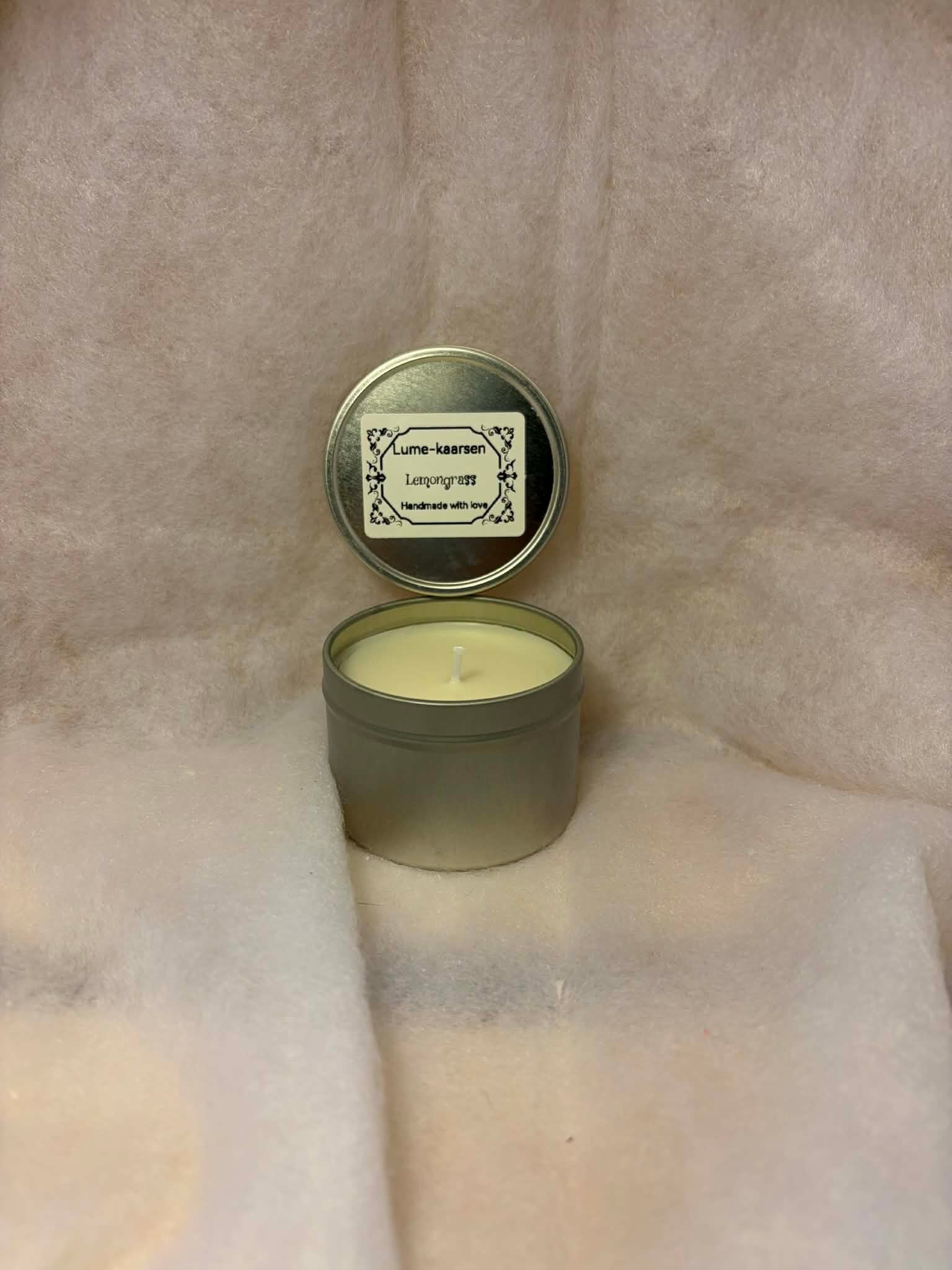 Geur kaars (Zilveren container)