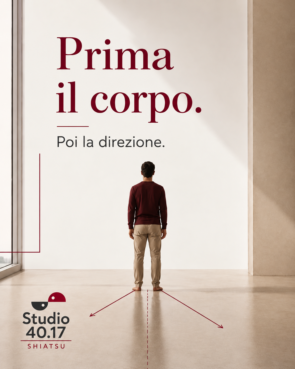 Prima il corpo. Poi la direzione. Studio 40.17 Shiatsu.
