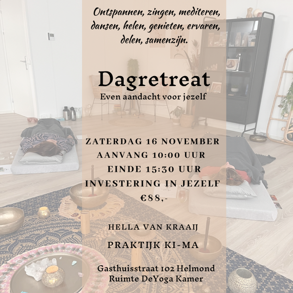 Dagretreat zaterdag 26 oktober aanvang 10:00 uur - 15:30 uur