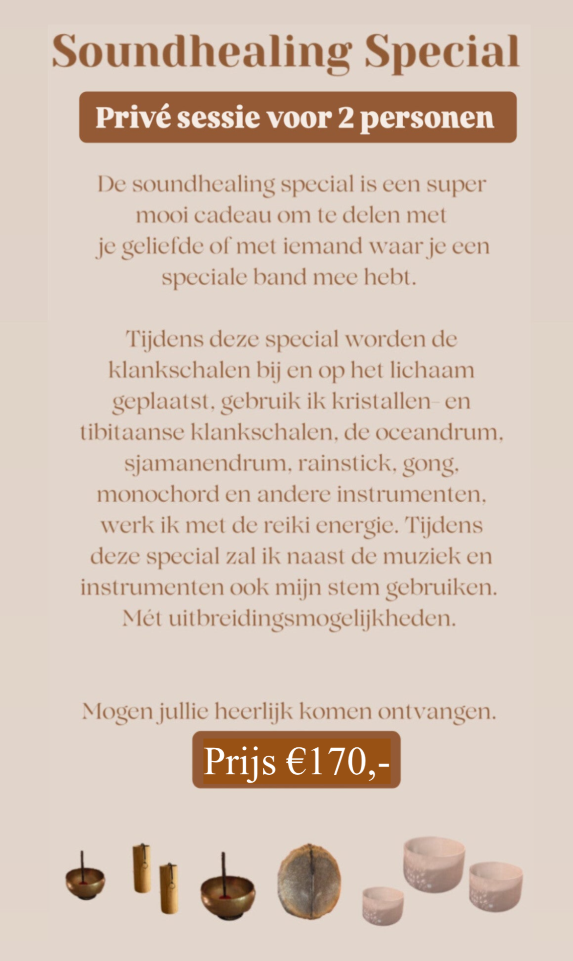 Soundhealing special voor 2 personen.