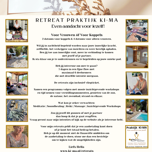 Retreat " Even aandacht voor jezelf" in Spanje 10/11 juni (vr)
