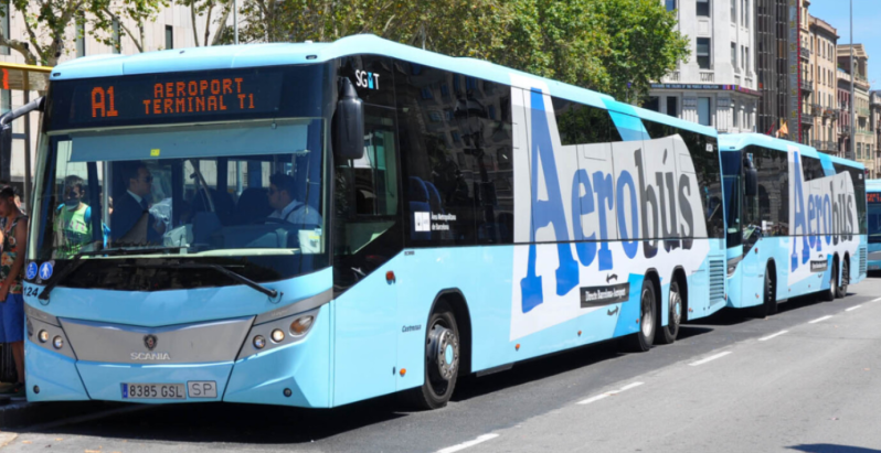 Openbaar vervoer Bus, metro, trein en shuttle bus vanaf airport Barcelona