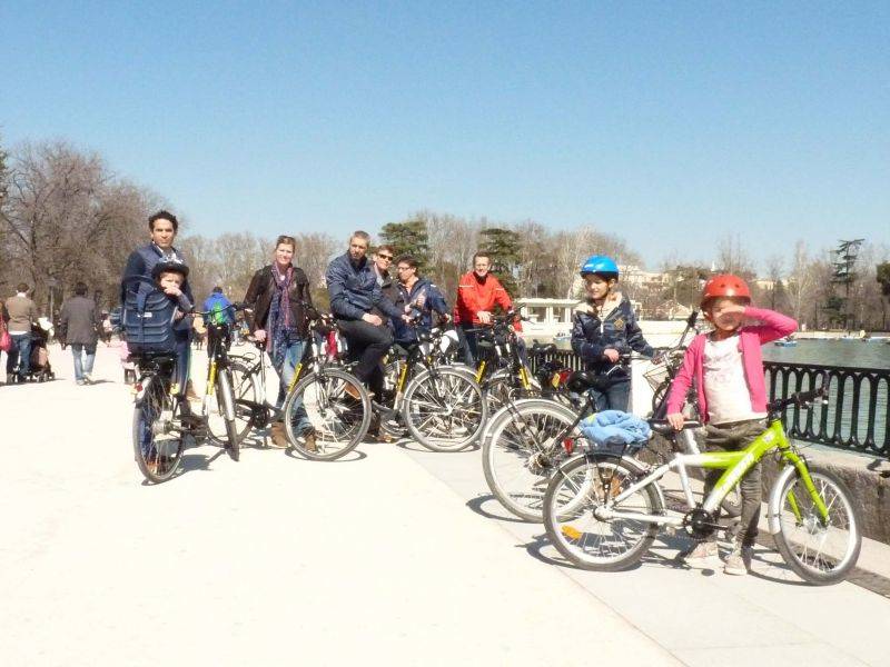 Fietsen in Madrid met kinderen