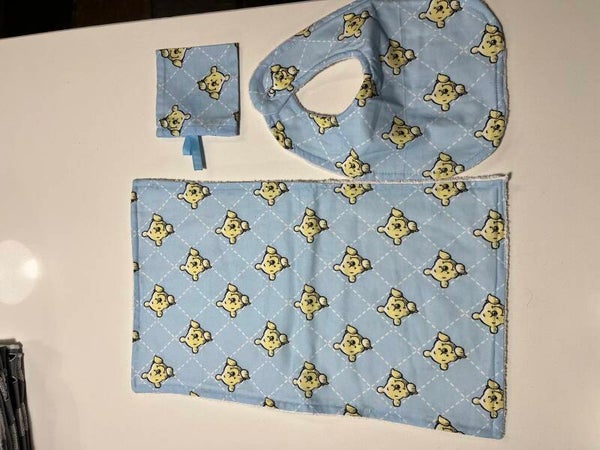 Light blue pooh bear set