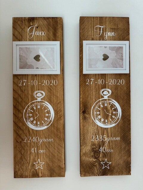 Geboorte plank Tweeling