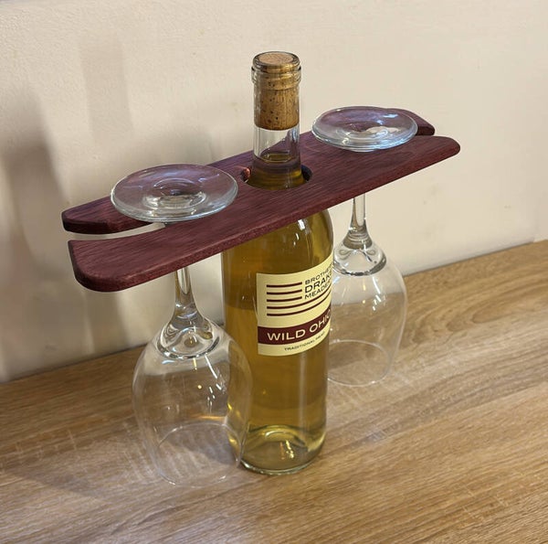 Purple Heart Wine Caddy