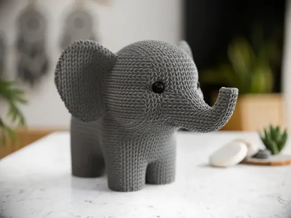 éléphant style laine