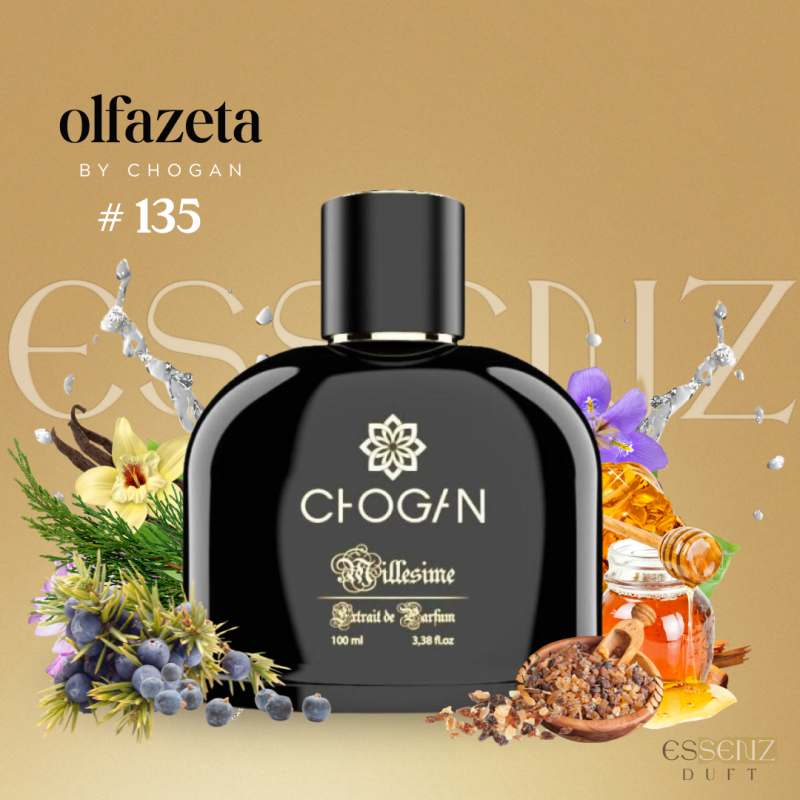 Parfum CHOGAN 135 Vintage - Extrait De Parfum Fort Unisexe 100 Ml - Notes D'encens Yéménite - Fabriqué En Italie