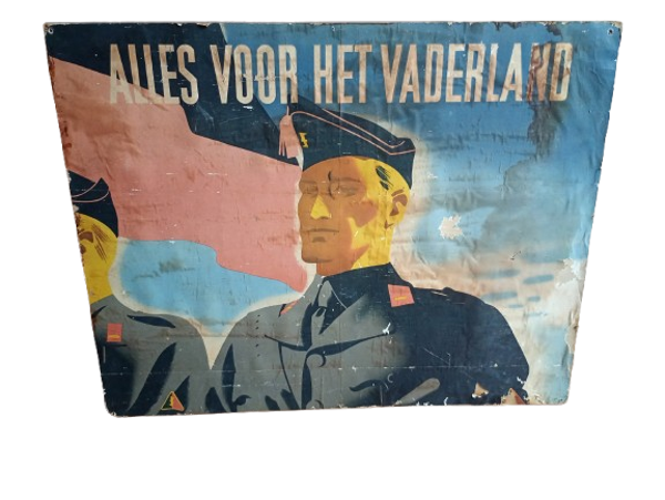 NSB poster na de oorlog in een huis gebruikt.