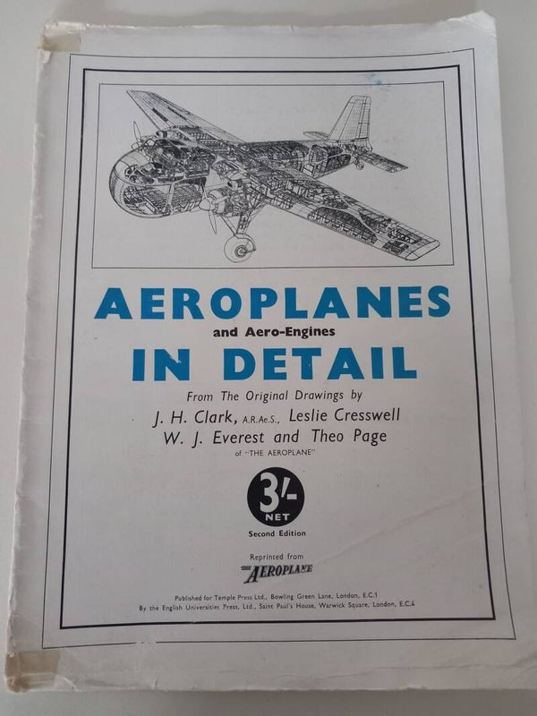 Aeroplanes in Detail doorsnede tekeningen eind jaren 40