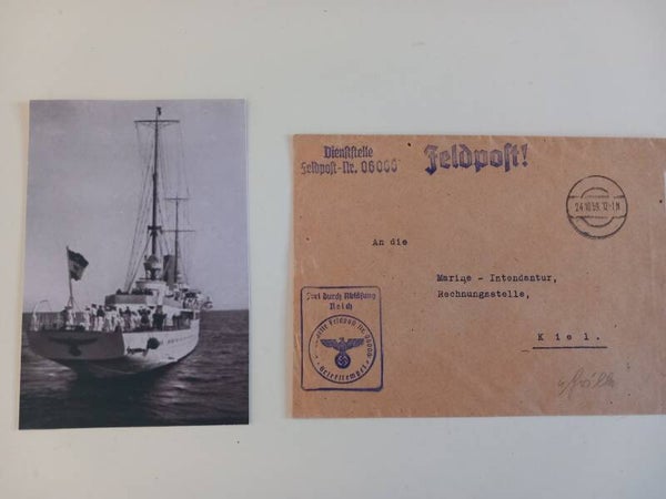 Enveloppe van Hitlers jacht Avisso Grille - Enveloppe Hitlers Yacht Aviso Grille