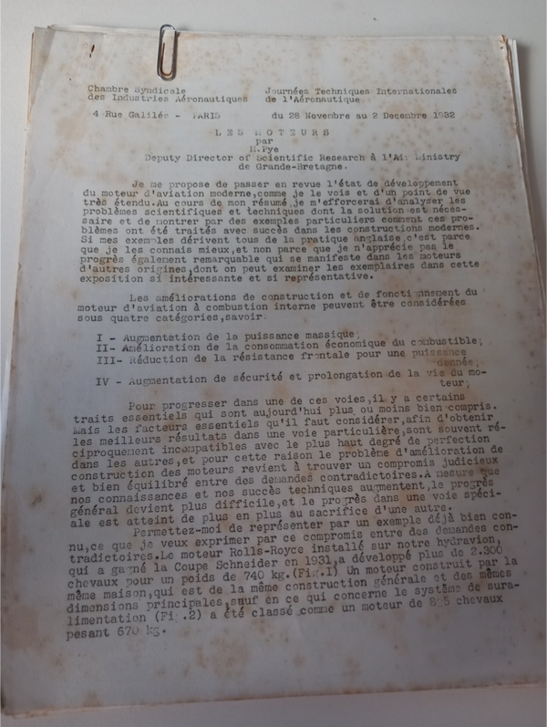 Les Monteurs Parijs  1932 Britse Air Ministry