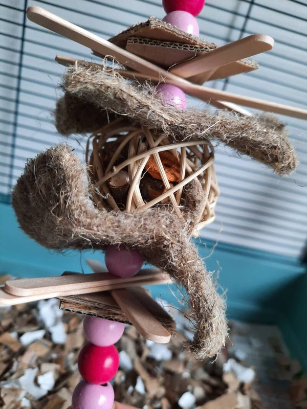 DIY stukjes hennepvezel