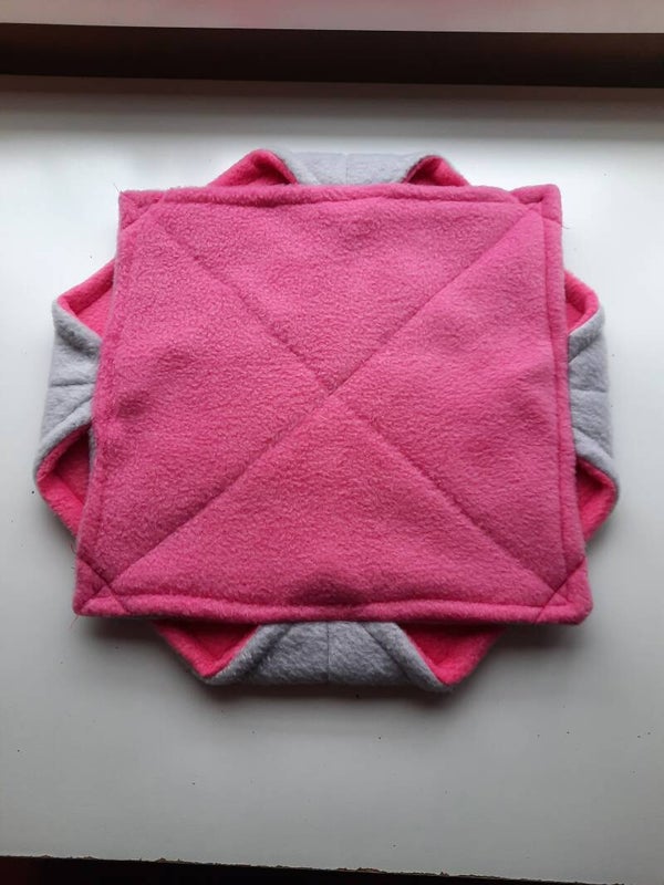 VS Roze/ grijze fleece dubbeldekker