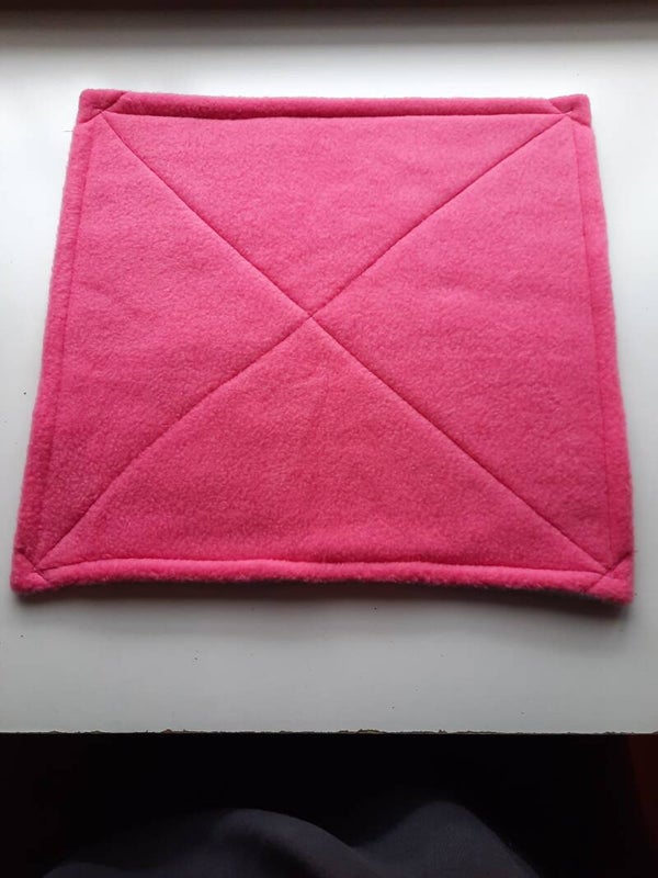 VS Roze/ grijze fleece vierkante hangmat