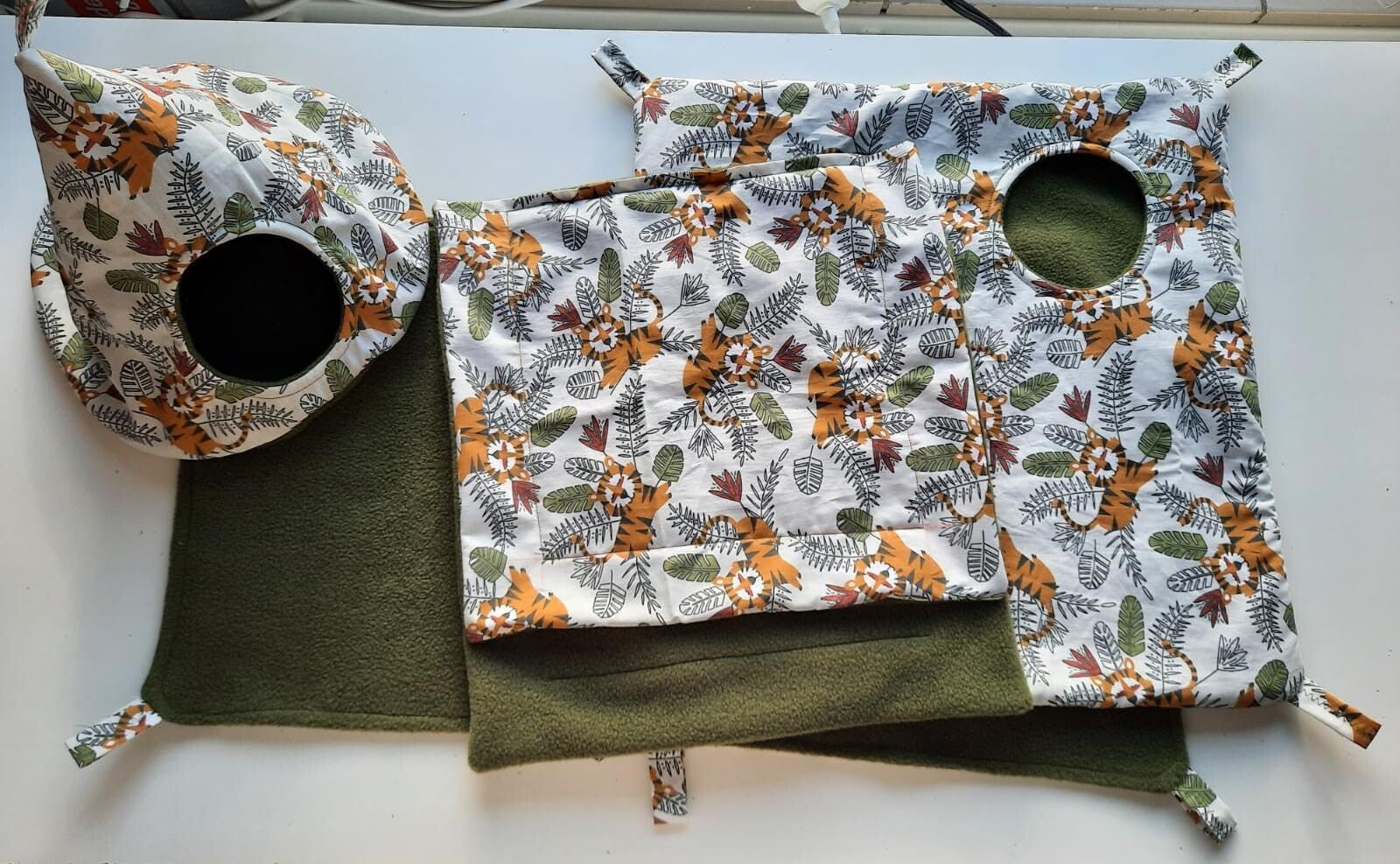 VS tijger donker mosgroen ratten set