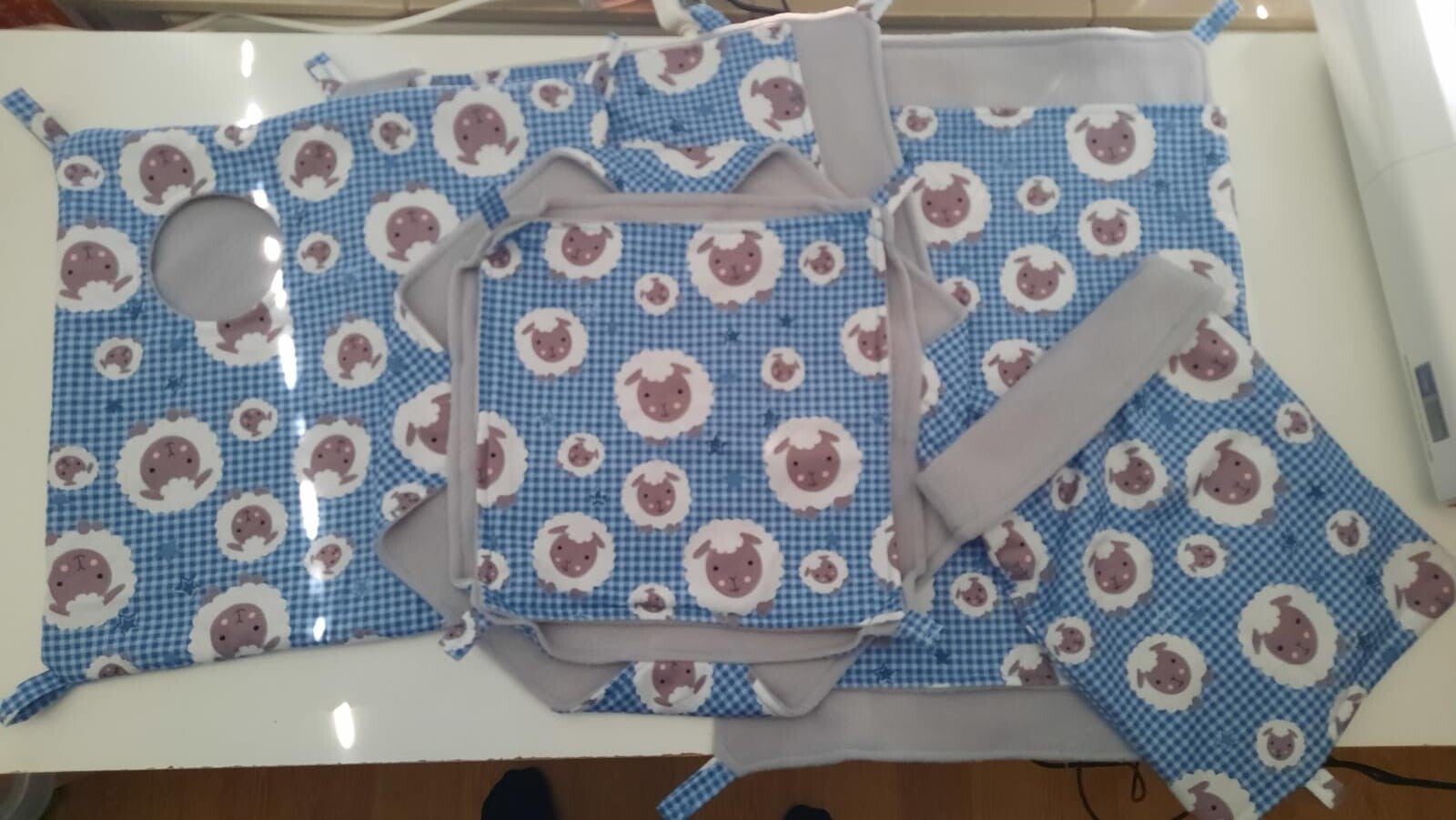 VS schapen blauw ratten set