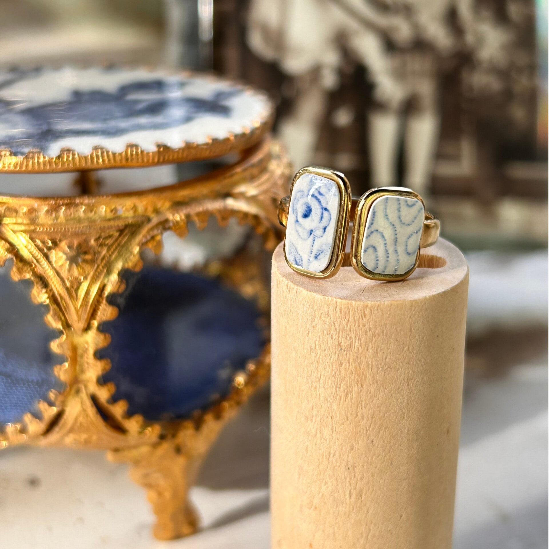 Bague double médaillon - Anna