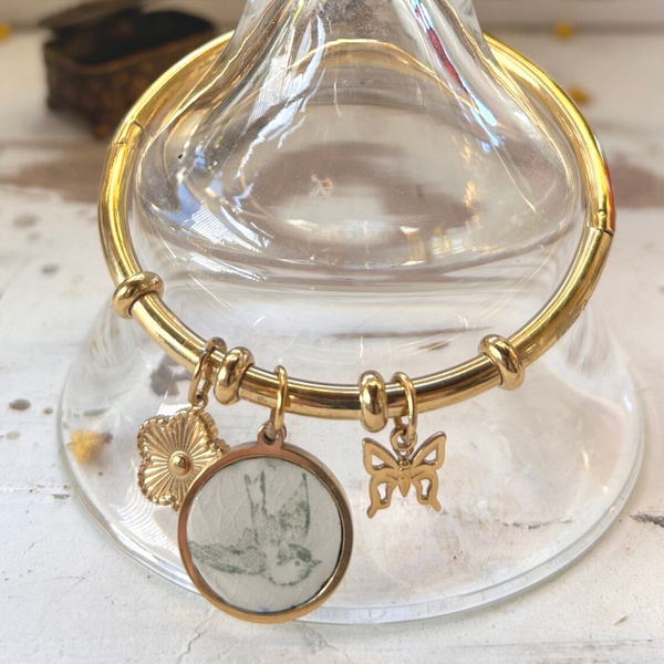 Bracelet jonc - l’oiseau - Gien