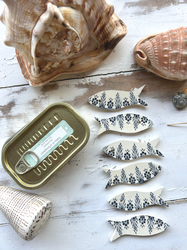 Boîte de sardines - faïence Sarreguemines Alger