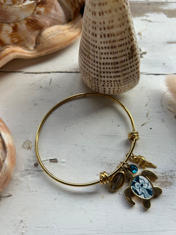 Bracelet Jonc à Breloques – Tortue Marie Louise