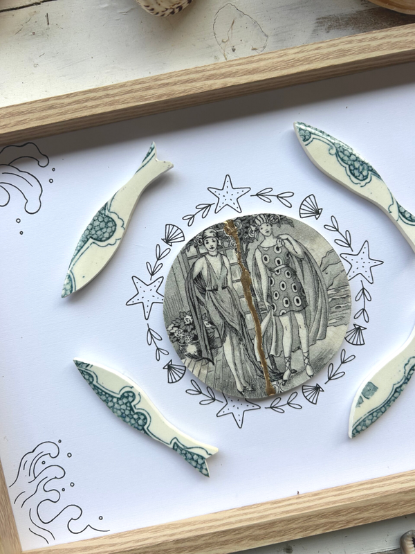 Tableau marin - les baigneuses des années 20