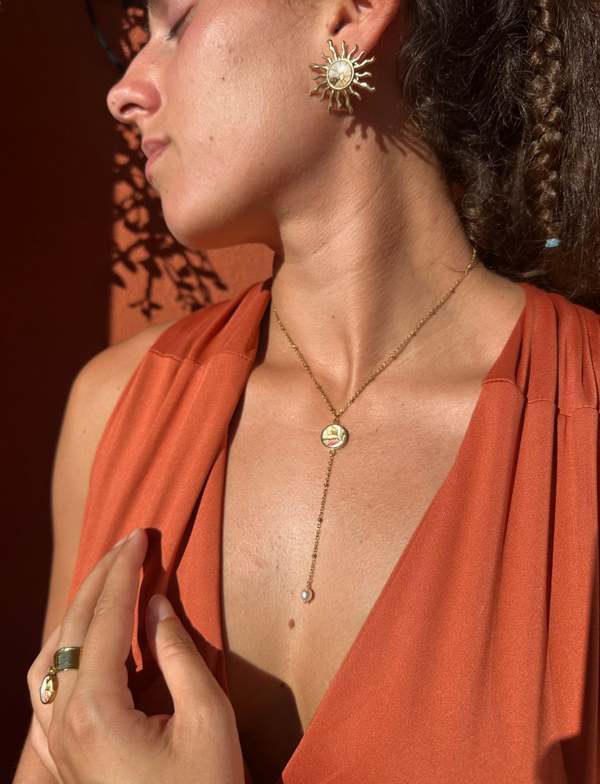 Collier « Liane d’Automne » - faïence tere de fer anglaise