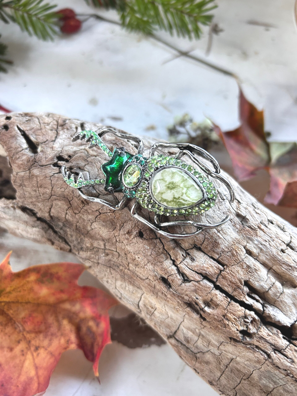 Broche Scarabée - Géranium  - Sarreguemines