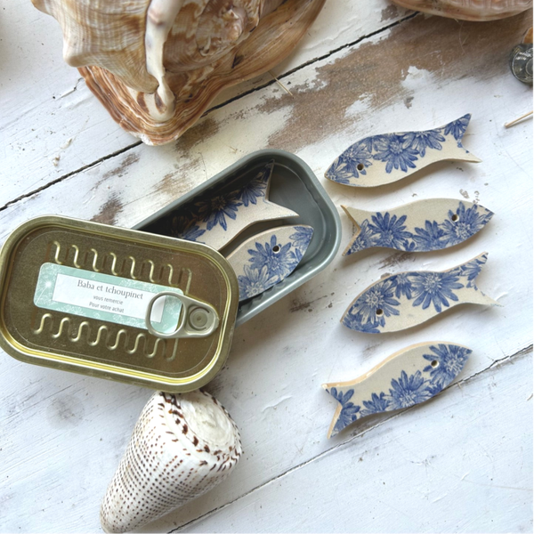 Boite de sardines - Faïence Creil&Montereau Marguerittes